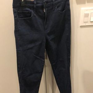 Gap navy blue pants, skinny cotton high rise